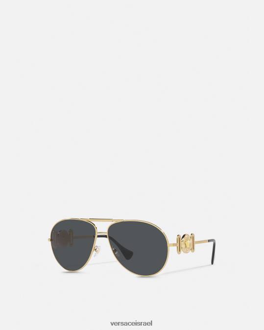 נשים Versace זהב משקפי שמש של medusa biggie pilot אביזרים N8T2695