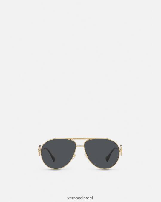 נשים Versace זהב משקפי שמש של medusa biggie pilot אביזרים N8T2695