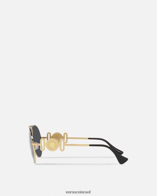 נשים Versace זהב משקפי שמש של medusa biggie pilot אביזרים N8T2695