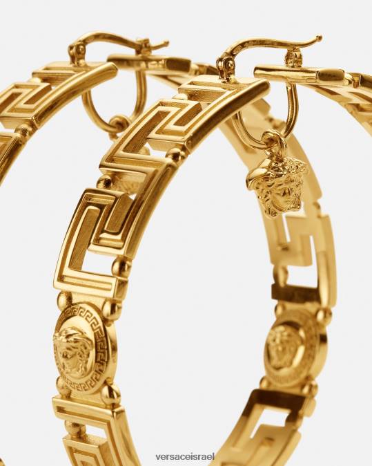 נשים Versace זהב עגילי חישוק medusa greca אביזרים N8T2832