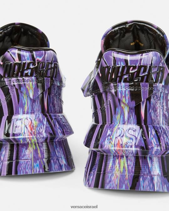 נשים Versace סגול והדפס נעלי ספורט סחלב בארוקו odissea נַעַל N8T2512