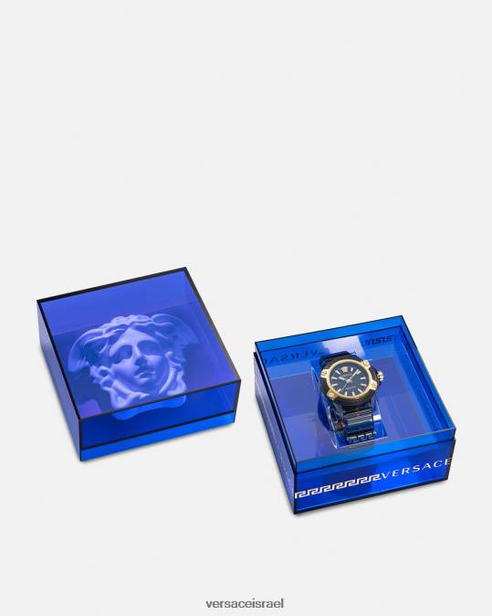 נשים Versace pnul סמל שעון אינדיגלו פעיל אביזרים N8T2940