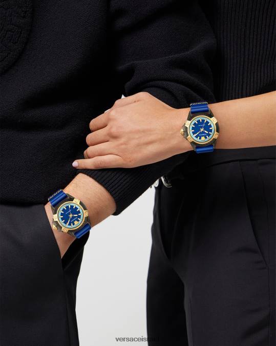 נשים Versace pnul סמל שעון אינדיגלו פעיל אביזרים N8T2942