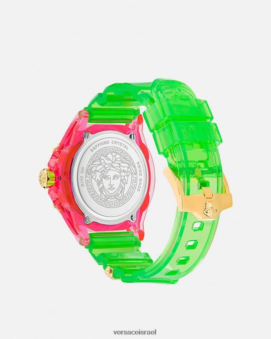 נשים Versace pnul סמל שעון אינדיגלו פעיל אביזרים N8T2943