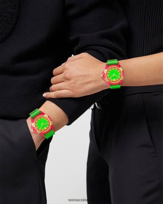 נשים Versace pnul סמל שעון אינדיגלו פעיל אביזרים N8T2943