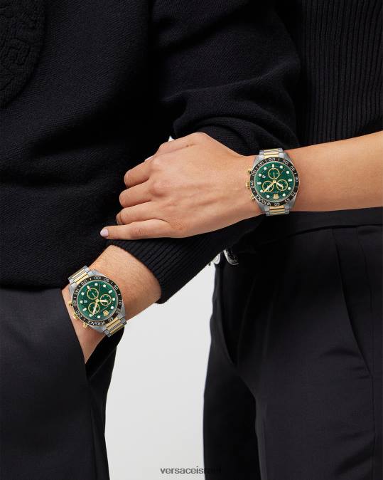 גברים Versace pnul שעון greca dome chrono אביזרים N8T21707