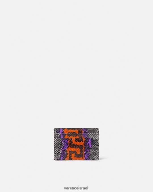 גברים Versace הדפס מחזיק כרטיסי הדפסה python greca אביזרים N8T21651
