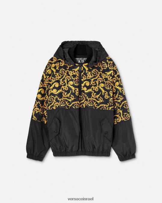 גברים Versace זהב שחור מעיל קפוצ'ון של sketch couture הַלבָּשָׁה N8T22380