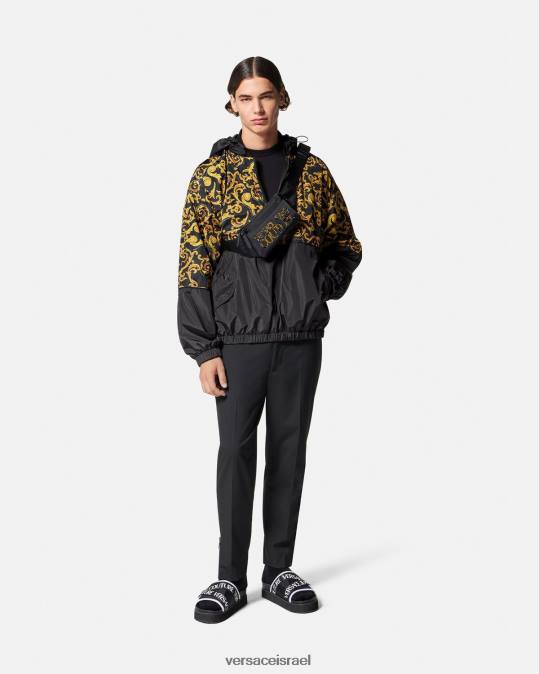 גברים Versace זהב שחור מעיל קפוצ'ון של sketch couture הַלבָּשָׁה N8T22380