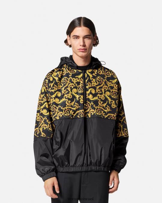 גברים Versace זהב שחור מעיל קפוצ'ון של sketch couture הַלבָּשָׁה N8T22380
