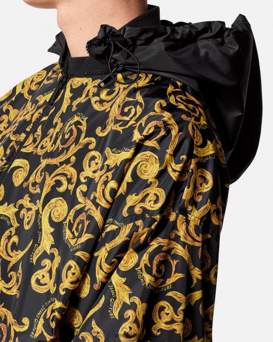 גברים Versace זהב שחור מעיל קפוצ'ון של sketch couture הַלבָּשָׁה N8T22380