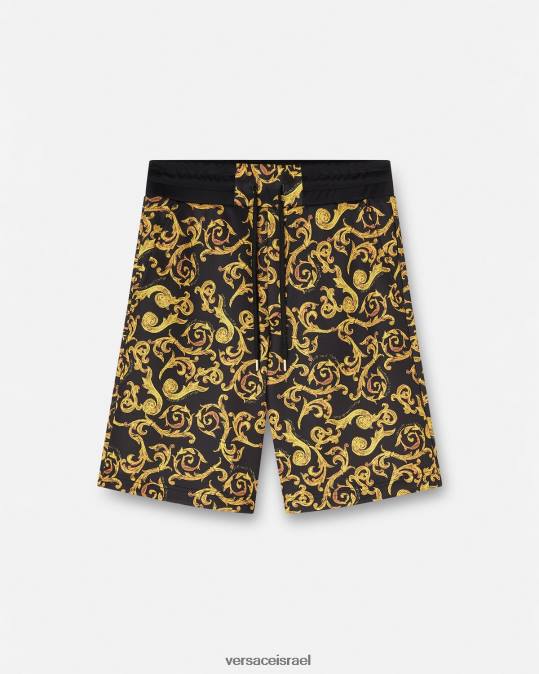 גברים Versace זהב שחור מכנסי זיעה קצרים של sketch couture הַלבָּשָׁה N8T22382