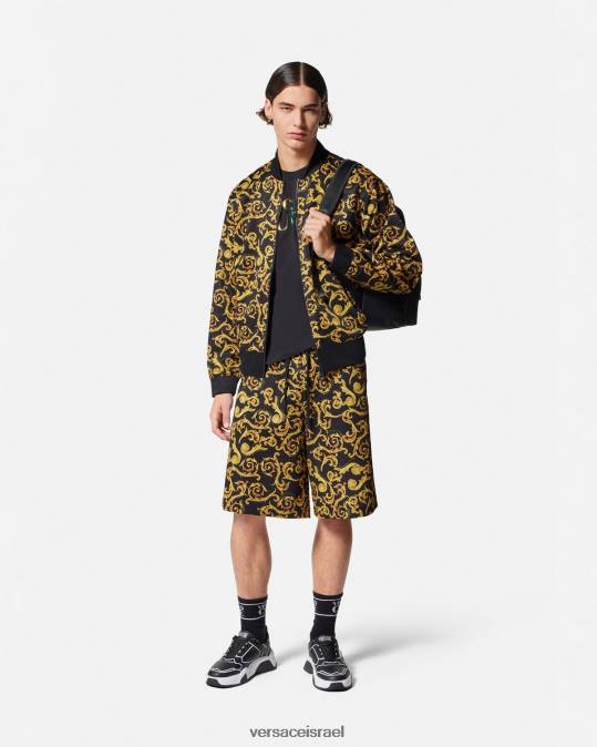 גברים Versace זהב שחור מכנסי זיעה קצרים של sketch couture הַלבָּשָׁה N8T22382