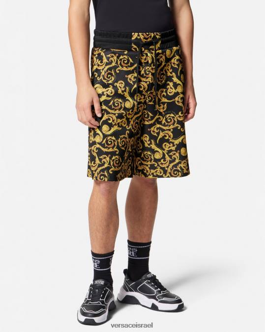 גברים Versace זהב שחור מכנסי זיעה קצרים של sketch couture הַלבָּשָׁה N8T22382