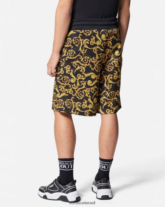 גברים Versace זהב שחור מכנסי זיעה קצרים של sketch couture הַלבָּשָׁה N8T22382