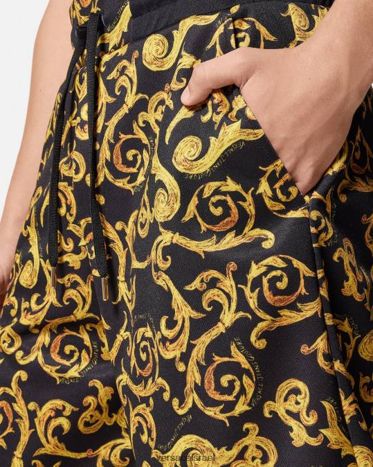 גברים Versace זהב שחור מכנסי זיעה קצרים של sketch couture הַלבָּשָׁה N8T22382