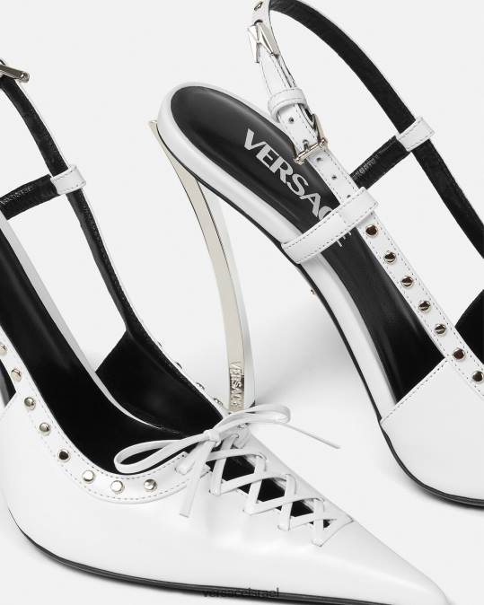 נשים Versace לבן משאבות slingback עם שרוכים נַעַל N8T2383