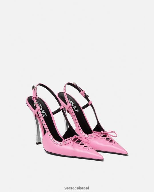 נשים Versace וָרוֹד משאבות slingback עם שרוכים נַעַל N8T2389