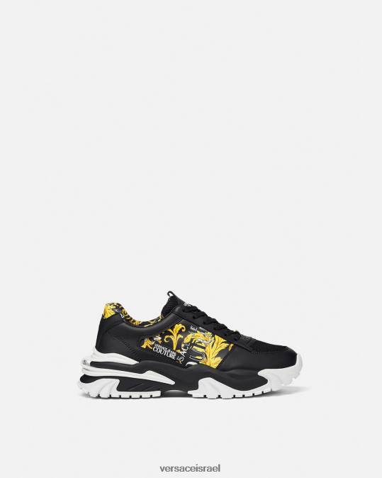 גברים Versace זהב שחור נעלי ספורט קוטור עם לוגו trail trek נַעַל N8T22466