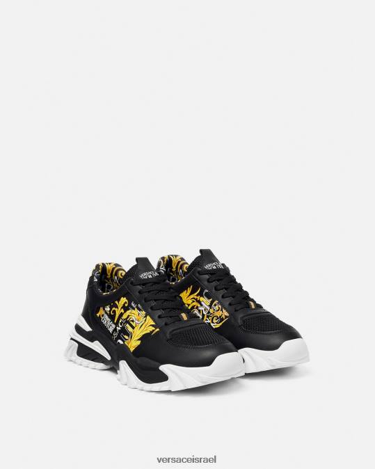 גברים Versace זהב שחור נעלי ספורט קוטור עם לוגו trail trek נַעַל N8T22466