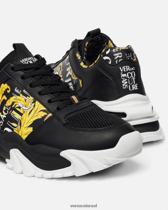 גברים Versace זהב שחור נעלי ספורט קוטור עם לוגו trail trek נַעַל N8T22466