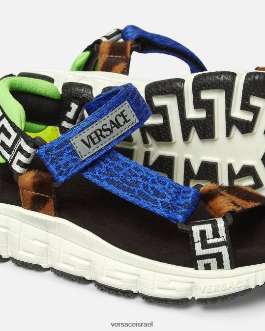 יְלָדִים Versace כְּחוֹל סנדלי trigreca upcycle נַעַל N8T22055