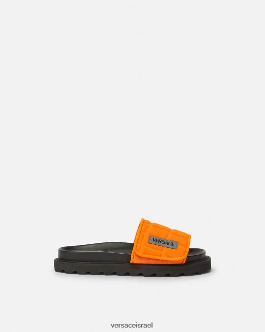 יְלָדִים Versace תפוז שקופיות לוגו upcycle נַעַל N8T22052