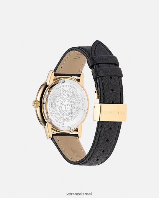 נשים Versace שָׁחוֹר שעון v-tribute אביזרים N8T2966