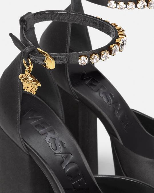 נשים Versace שָׁחוֹר משאבות פלטפורמת medusa aevitas נַעַל N8T2409