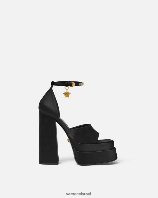 נשים Versace שָׁחוֹר סנדלי פלטפורמה של medusa aevitas נַעַל N8T2424