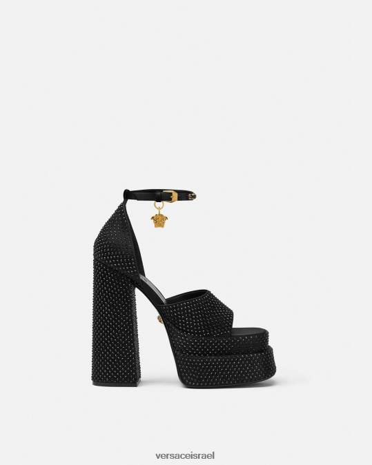נשים Versace שָׁחוֹר סנדלי פלטפורמה של medusa aevitas נַעַל N8T2425