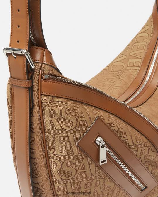 גברים Versace חום תיק נווד גדול תיקים N8T21499