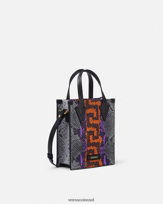 גברים Versace סַסגוֹנִיוּת תיק מוצלב בהדפס פיתון גרקה תיקים N8T21474