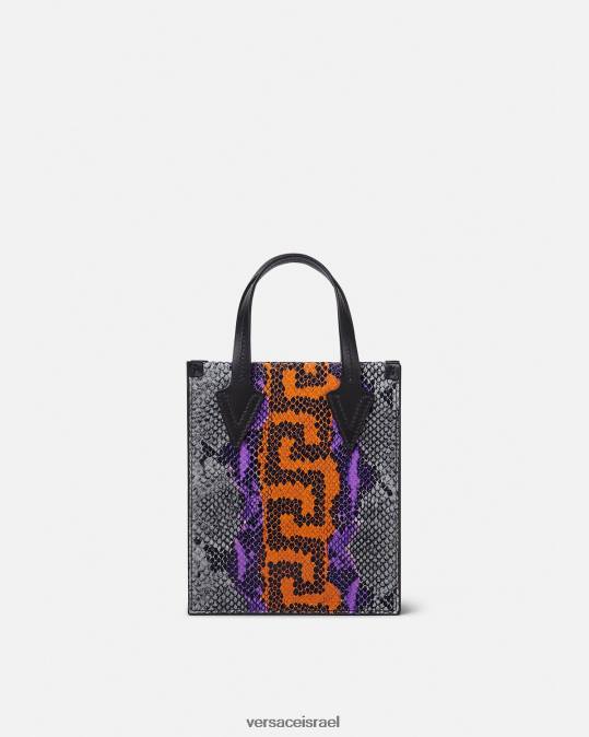 גברים Versace סַסגוֹנִיוּת תיק מוצלב בהדפס פיתון גרקה תיקים N8T21474