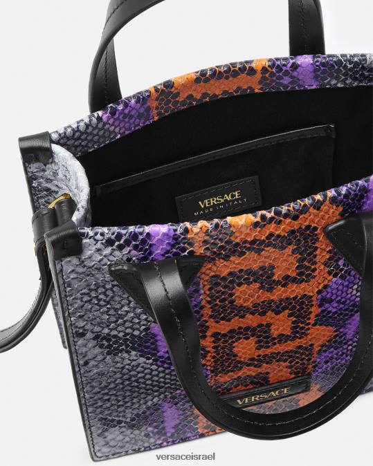 גברים Versace סַסגוֹנִיוּת תיק מוצלב בהדפס פיתון גרקה תיקים N8T21474