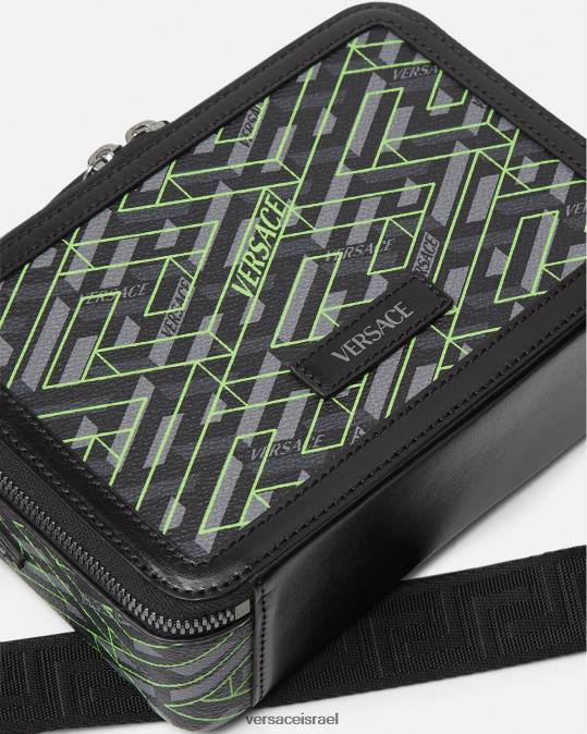 גברים Versace הדפס תיק מסנג'ר קטן חתימת la greca תיקים N8T21478