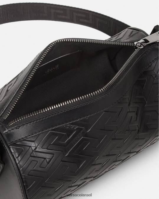 גברים Versace שָׁחוֹר תיק שליח חתימה של la greca תיקים N8T21482