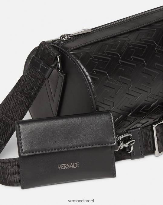 גברים Versace שָׁחוֹר תיק שליח חתימה של la greca תיקים N8T21482