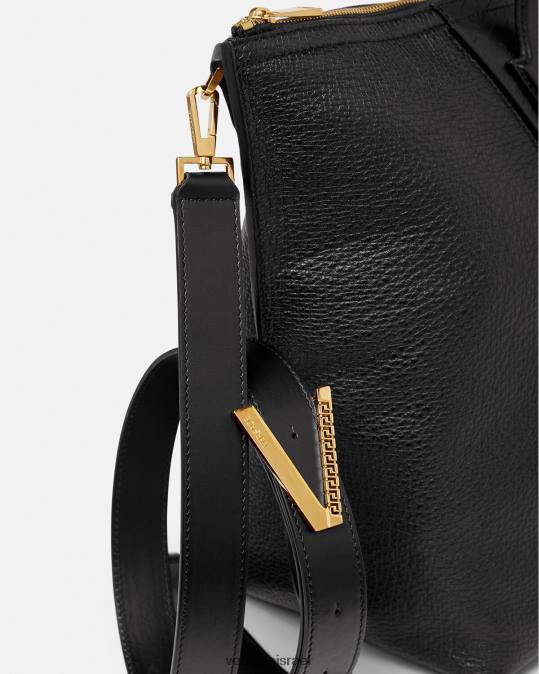 גברים Versace שָׁחוֹר תיק תיק חתימה של v greca תיקים N8T21490